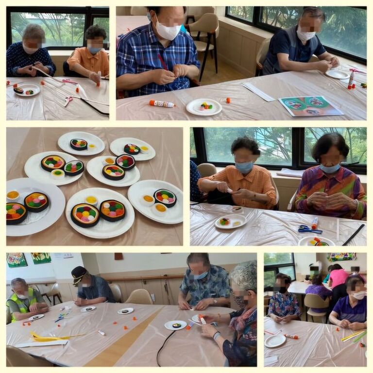 골판지공예 (김밥과 계란 만들기)